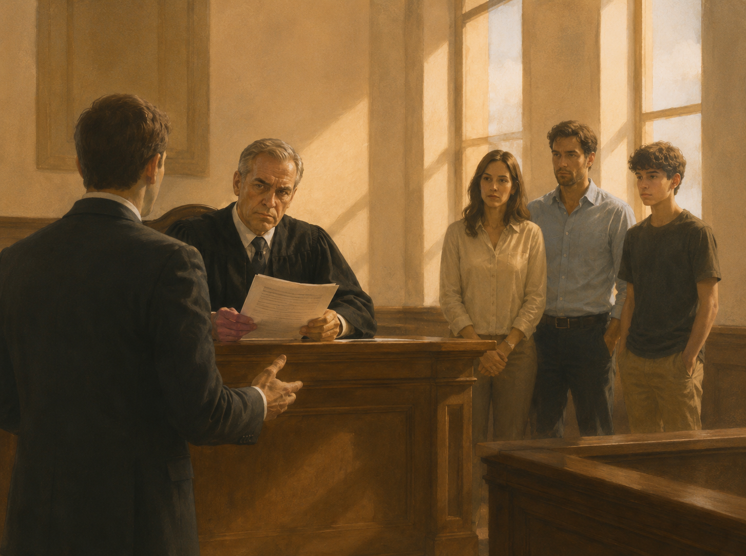 avvocato che contesta una bocciatura con il giudice